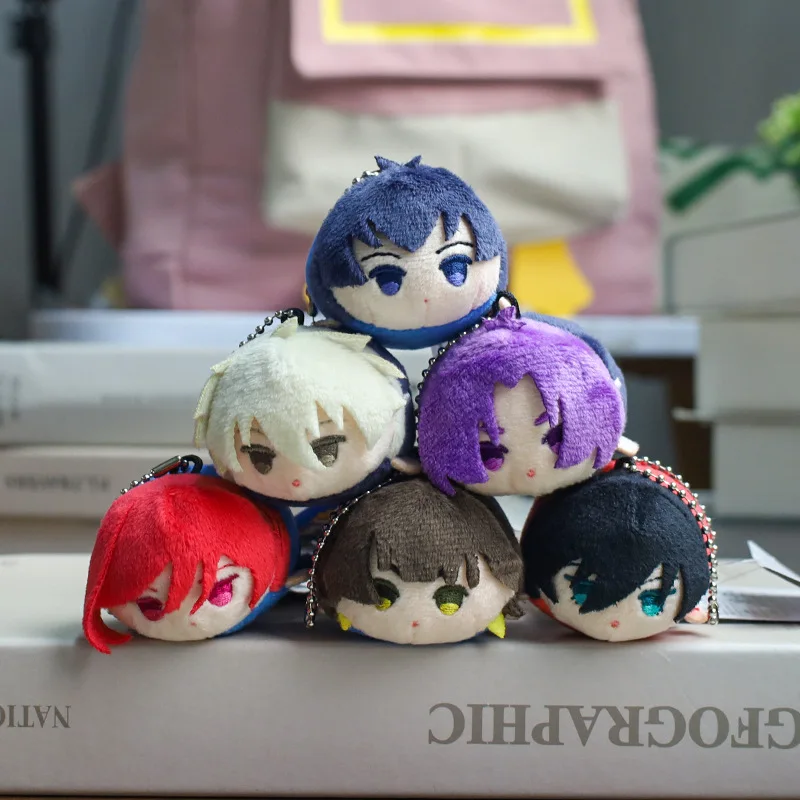 6cm Blue Lock Plush Keychains Cute Anime Pendants Bag Key Ring Key Chain Isagi Yoichi Nagi Seishiro Itoshi Rin Stuffed Doll Toys