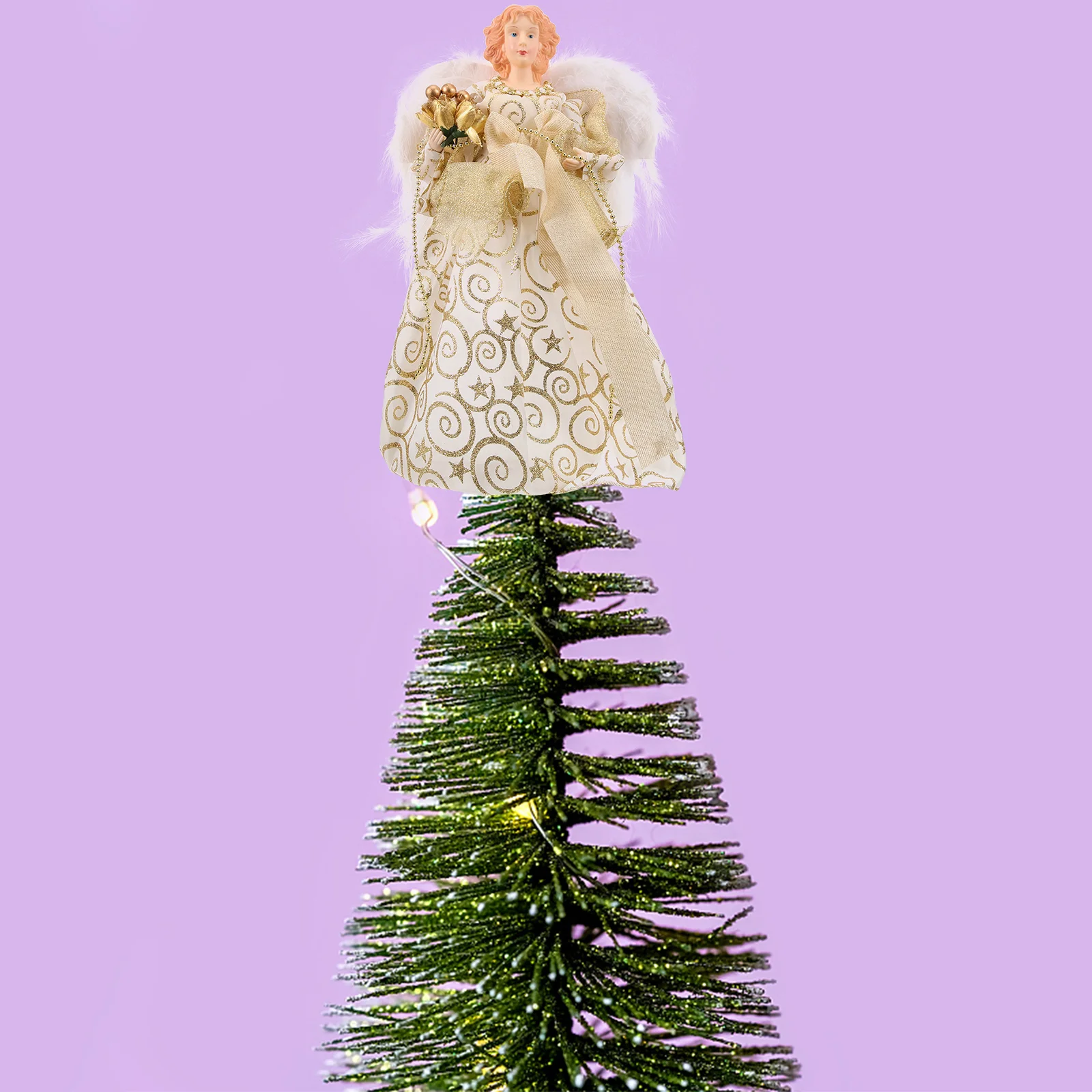 

Angel Decoration Christmas Tree Topper Party Angel Ornament Angel Xmas Tree Topper for Layout