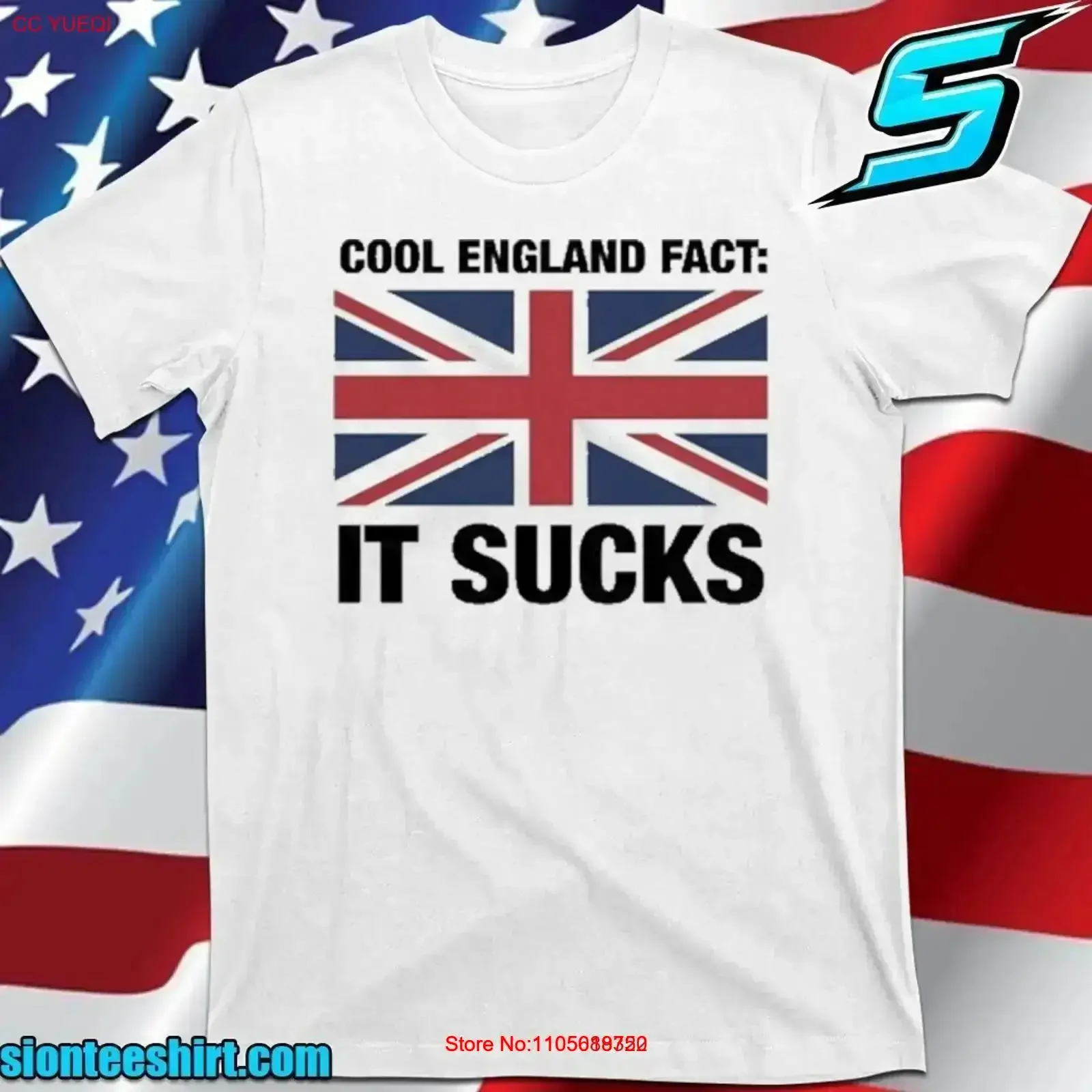 Camiseta Cool England Fact It Sucks 2025 Talla S-5XL Vintage Lavada Cómoda Ropa de Diseñador para Hombre Casual Vintage Lavada