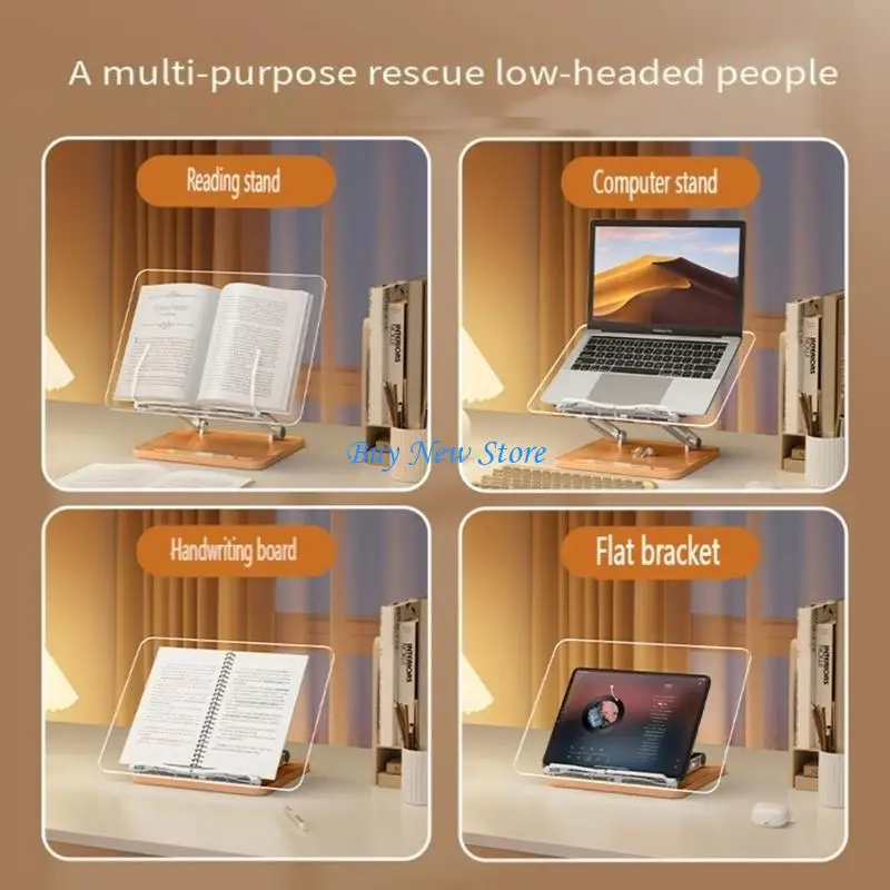 

20CE Desktop Reading Bookshelf for Pad Tablet Holder Adjustable Notebook Bracket