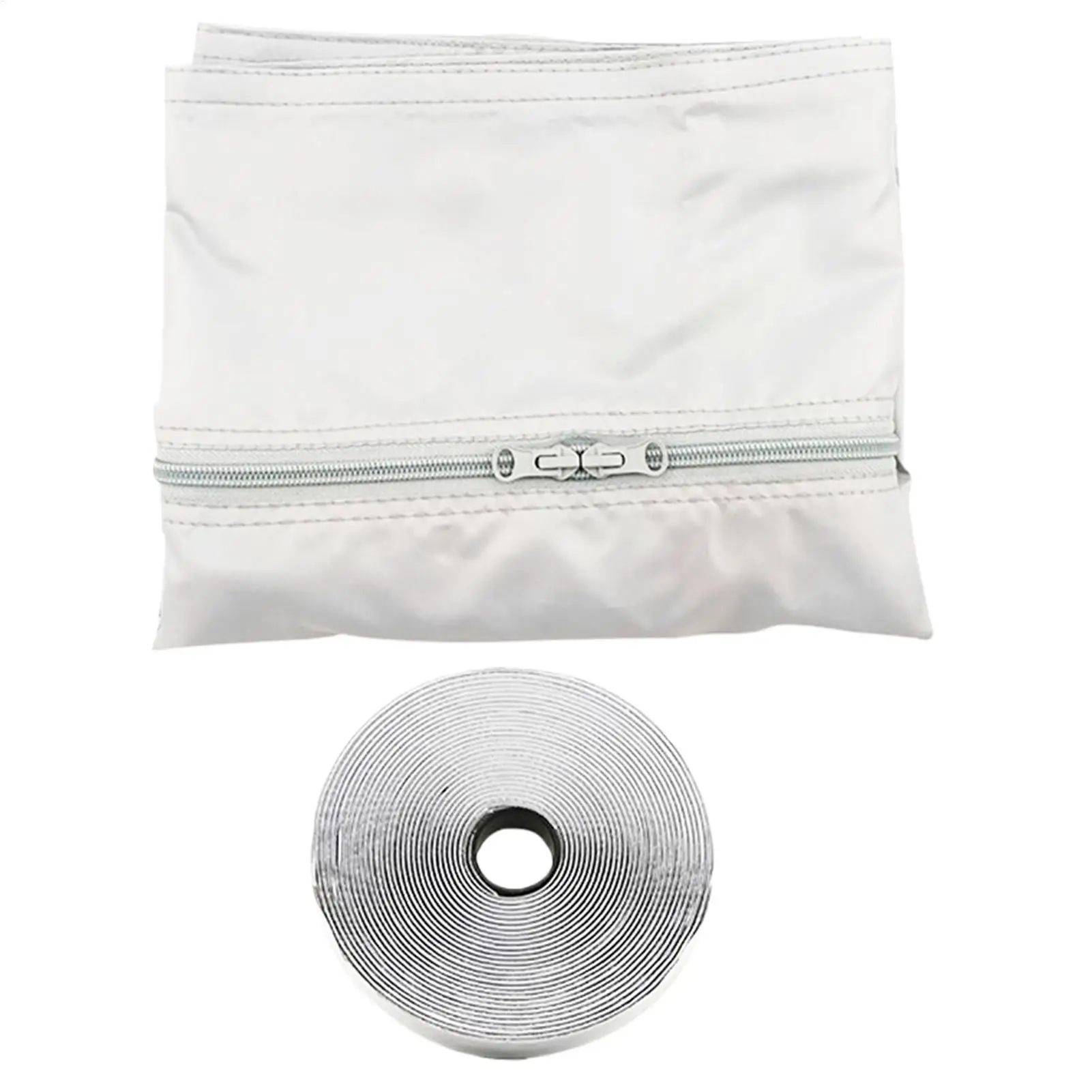 3/4m Portable Air Conditioner Window Kit Single Hole No-Drill Compact Parts Air Conditioner Window Vent Sealing Cloth Kit