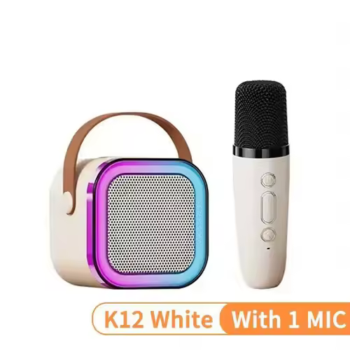 K12 Wireless Bluetooth Speaker with 2 Microphone RGB Portable Music Player Karaoke Machine for  Family Singing Children's Gifts - Image 7