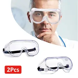 Eyewear Safety Goggles Anti-Fog Glasses Protective Clear Lens Indirectly Vented Wide-Vision Adjustable Splash Soft Lightweight