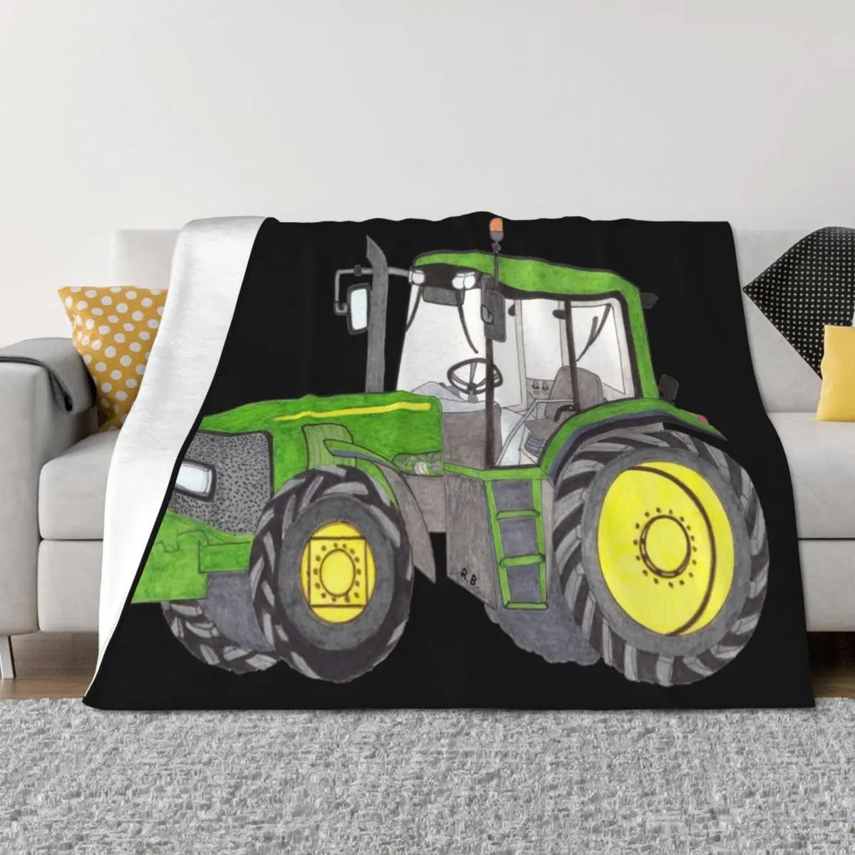 

TRACTOR Throw Blanket Weighted Blankets For Bed Giant Sofa Blankets For Sofas Blankets