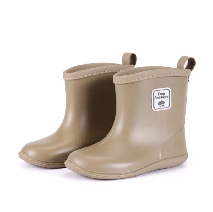 Fashion New Children Rain Shoes for Boys Girls Waterproof PVC Soft Rubber Non Slip Toddler Kids Mid-Calf Rainboots