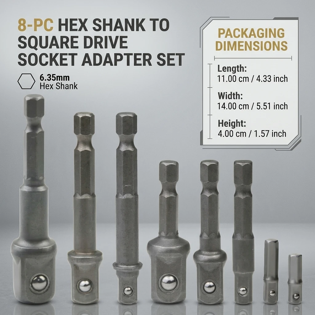 8pcs Impact Socket Adapter Set 1/4