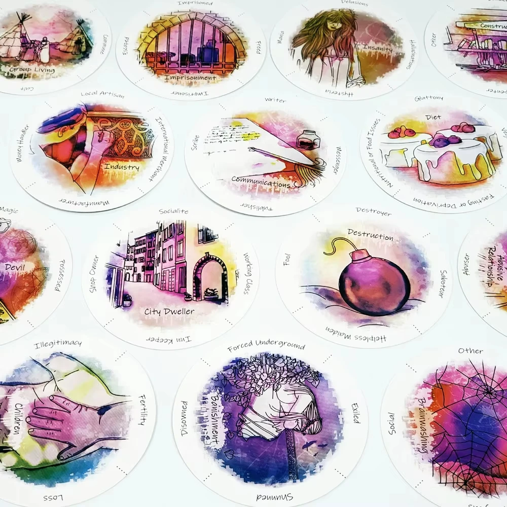 اكتشف حياتك الماضية أوراكل سطح السفينة شكل دائري 87 بطاقة مع كتاب دليل PDF العرافة أوراكل بطاقات لعبة التارو