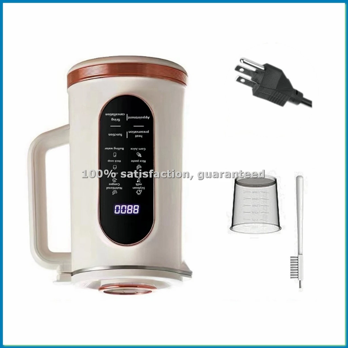

Electric Soy Milk Wall Breaking Machine 10-Leaf Blade Machine Juicer Blender Mixer Soybean Milk Maker US Plug-ABLM