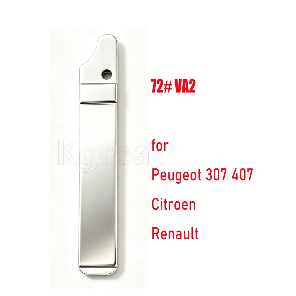 10pcs 72# VA2 VA2T 73# HU83 Original Key Blade Flip Uncut Car Key Blade For Peugeot 307 407 Citroen Renault
