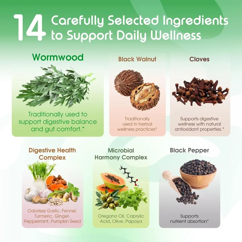 Black Walnut Lilac Ginger Capsules -60 Capsules - Supports Digestive Health, Immune Cleansing