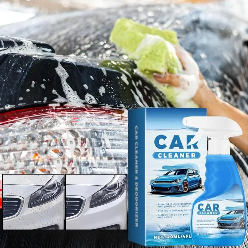 Car interior cleaner 120ml multi-purpose decontamination foam cleaner for car interior stain removal cleaning