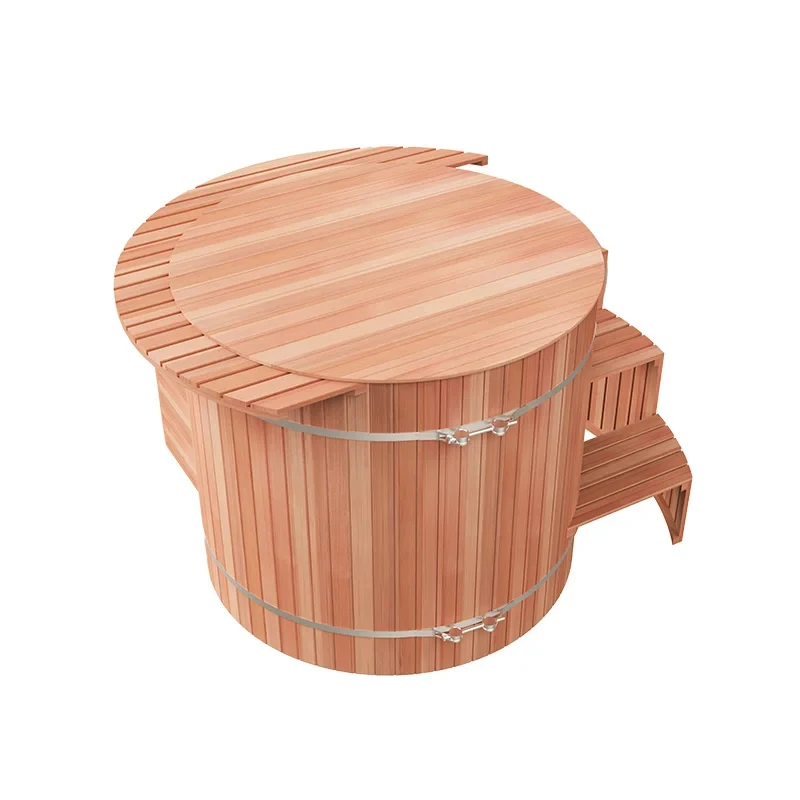 Modern Wooden Hem Spa Contemporary Cold Plug Bath