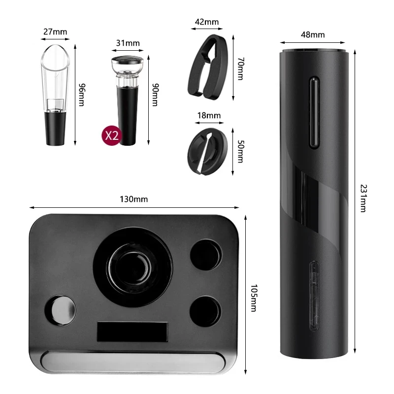 Xiaomi Mijia ไฟฟ้าที่เปิดขวดไวน์ Corkscrew อัตโนมัติสำหรับเบียร์ชาร์จขวดเครื่องตัดฟอยล์ห้องครัวบาร์เปิด