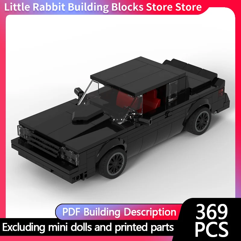 Speed Racing Car Model MOC Building Bricks GNX High-Performance Car Modular Technology Gifts Holiday Assemble Children Toys Suit