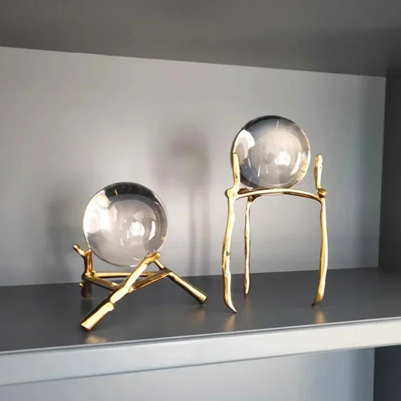 Modern Light Luxury Decoration Crafts Nordic Aesthetic Fantasy Crystal Ball Decoration Craft Vintage Originality Home Decor FYFM