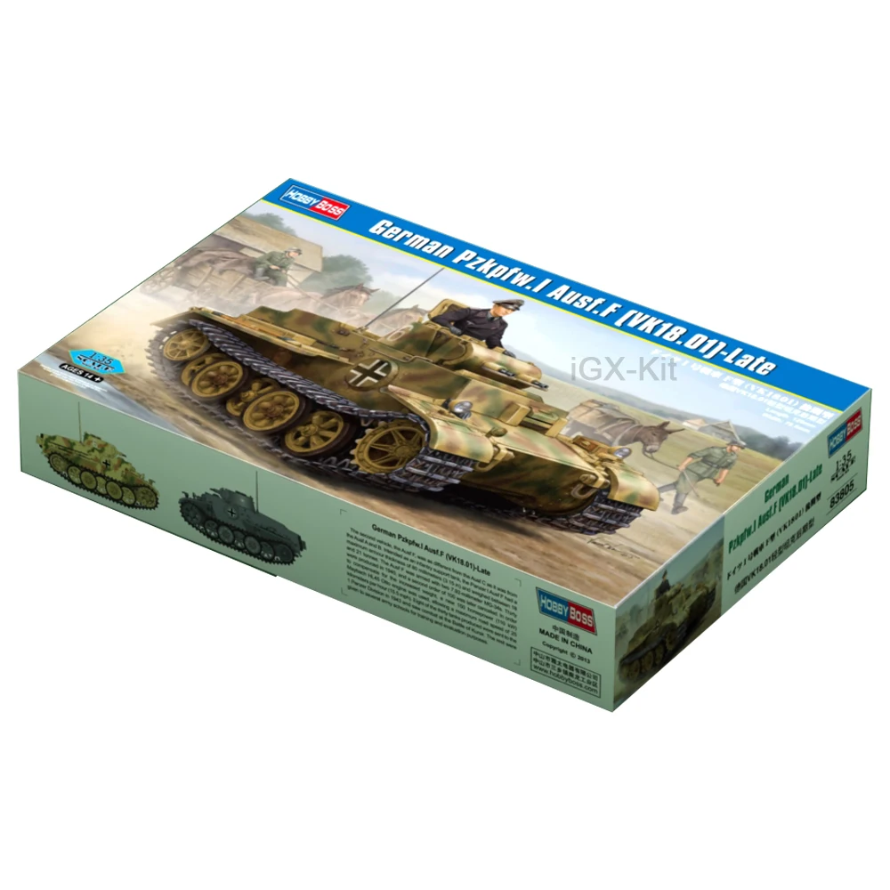 Hobbyboss 83805 1/35 Scale German Pz Kpfw I Ausf F  Vk18 01 Late Light Tank Vehicle Hobby Craft Toy Plastic Model Building Kit