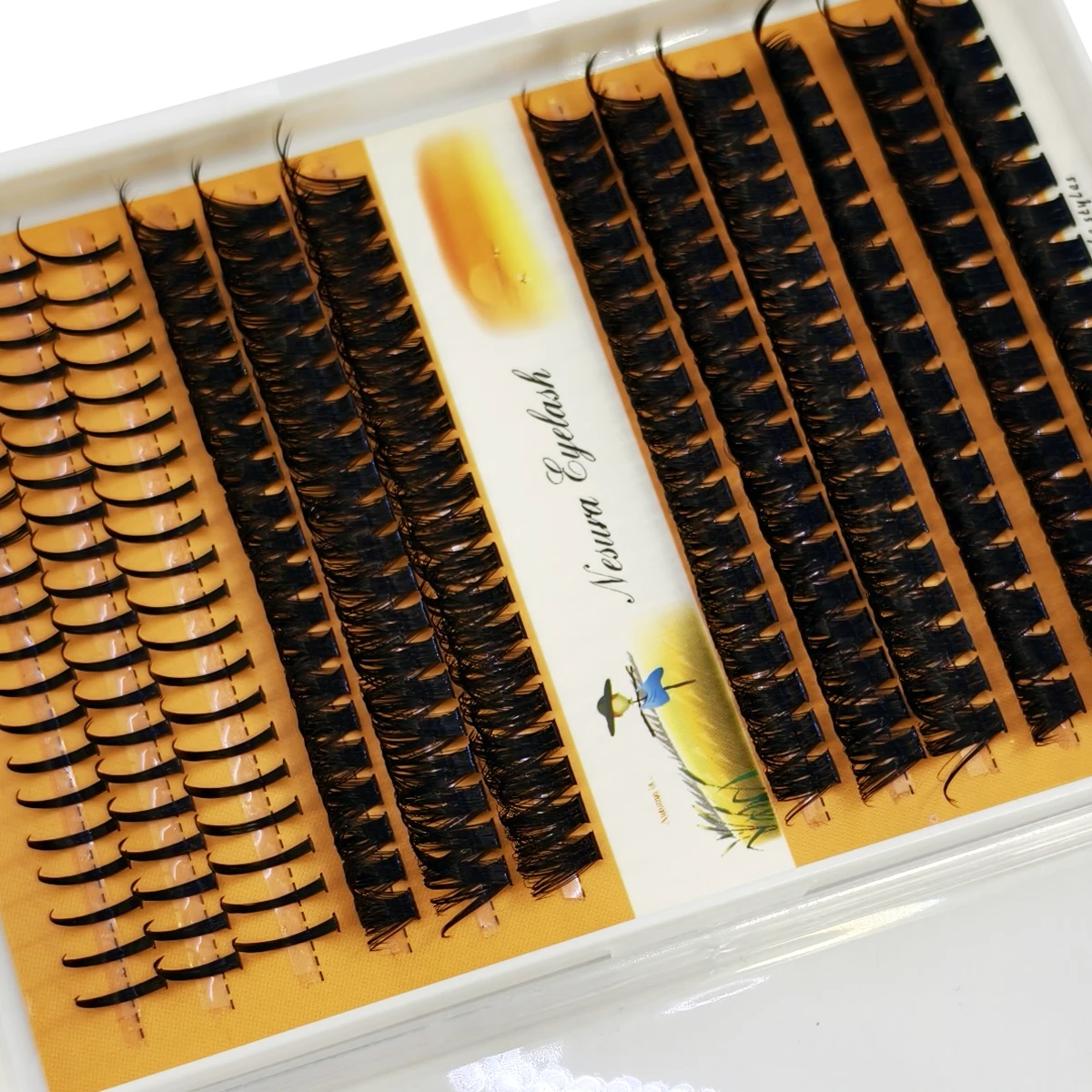 12row DIY 3DWispy spikes60D80DIndividual Lashes Cluster D Curl Mix Lash Clusters Eyelash Extension  Natural Lashes Eyelash Book