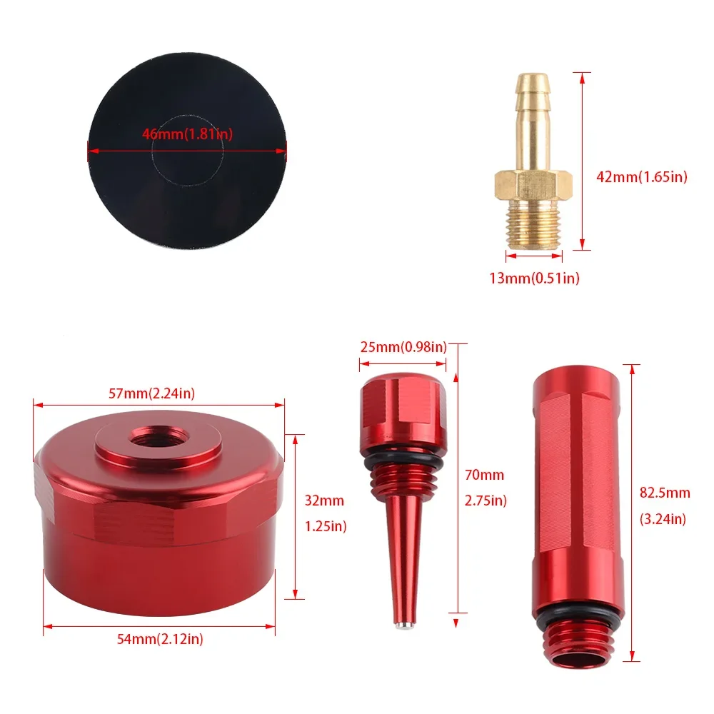 

Aluminum Extended Run Brass Hose Fitting Magnetic Dipstick Extended Gas Cap Oil Funnel For Honda Generator EU2000i 1000i