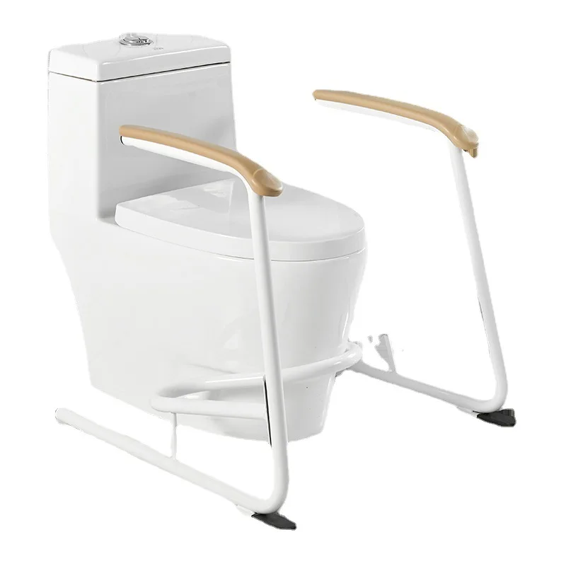 Sandaran toilet yang dapat diakses, alat bantu berdiri saat buang air, penyangga toilet lipat