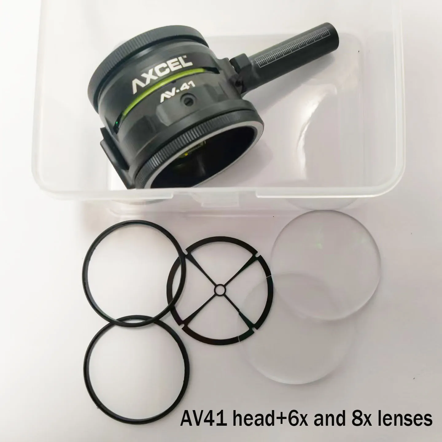 AV31/AV41 Single‑Pin Compound Bow Sight, Archery Scope 6X & 8X Magnifier Lenses, Left Right Hand Available for Hunting Shooting view 3