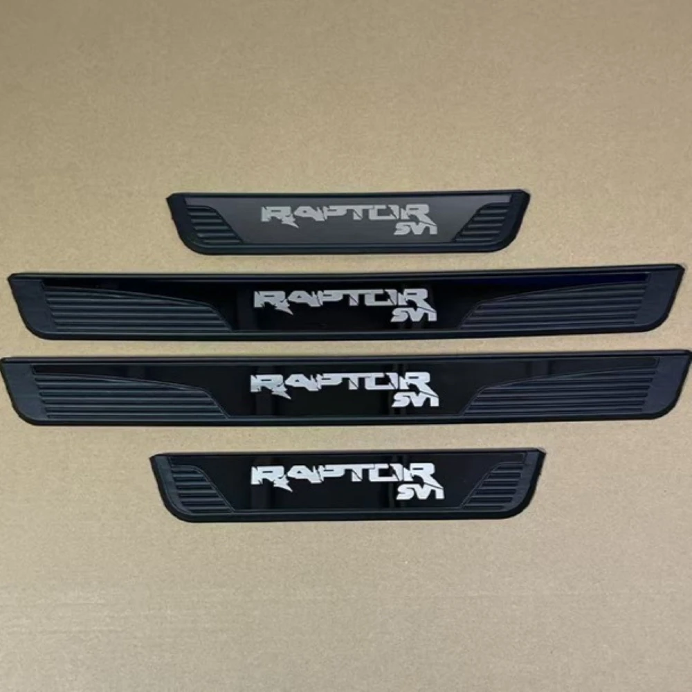 

For Ford F150 RANGER BRONCO Raptor 2018-2026 2027 Car Door Sill Plate Plastic Protector Sticker Styling 3d Accessories Auto Part