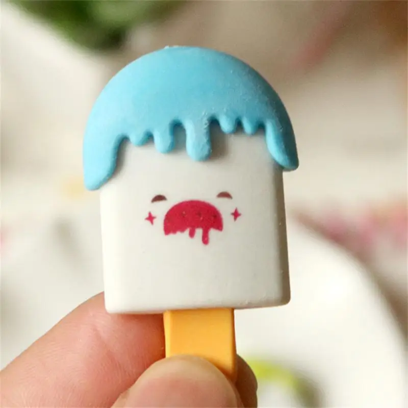 Ластик для мороженого в виде фонтана с мультяшным рисунком, 1-10 шт.