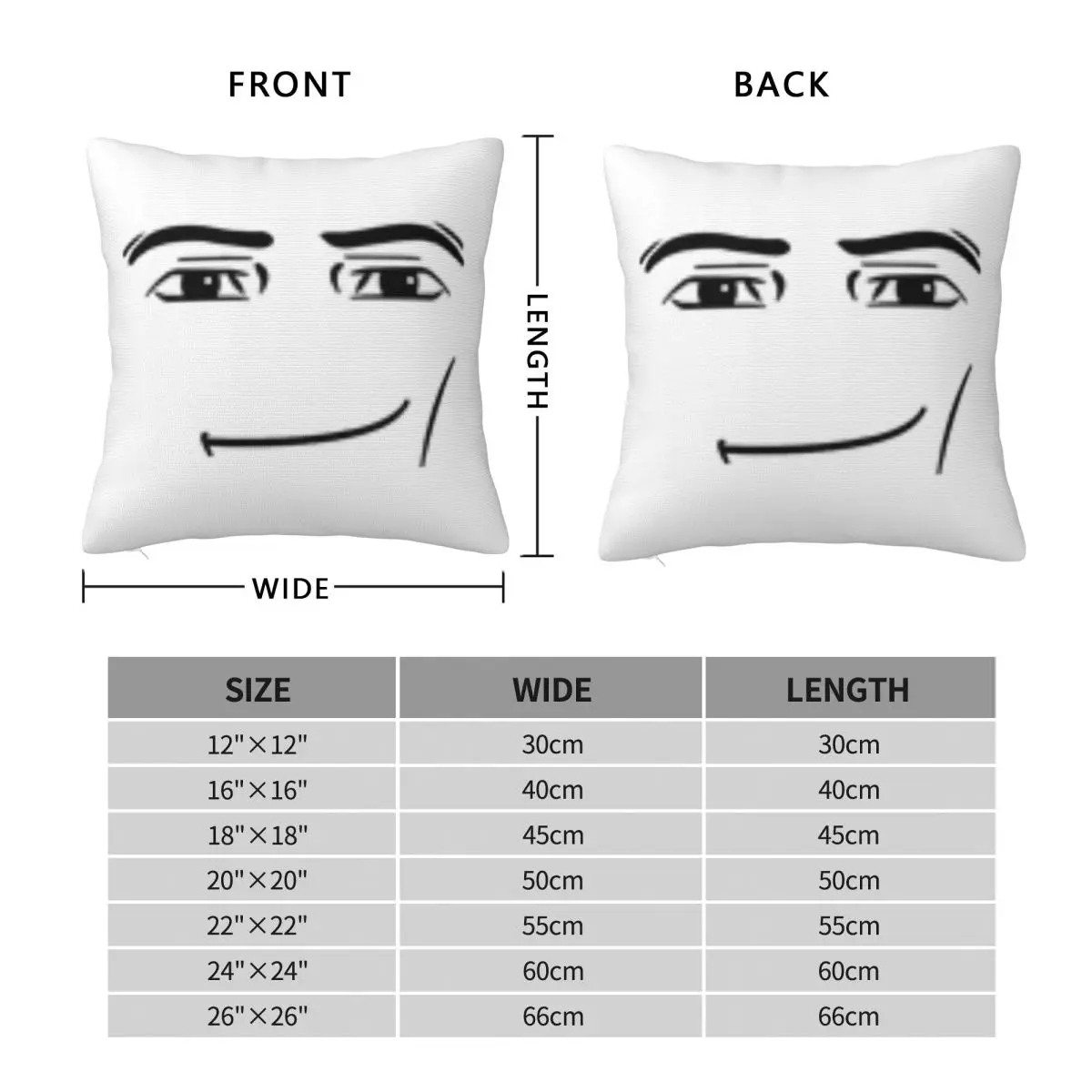 Smirking Man Face Meme Square Pillowcase Polyester Linen Velvet Printed Zip Decor Home Cushion Cover Wholesale 45x45