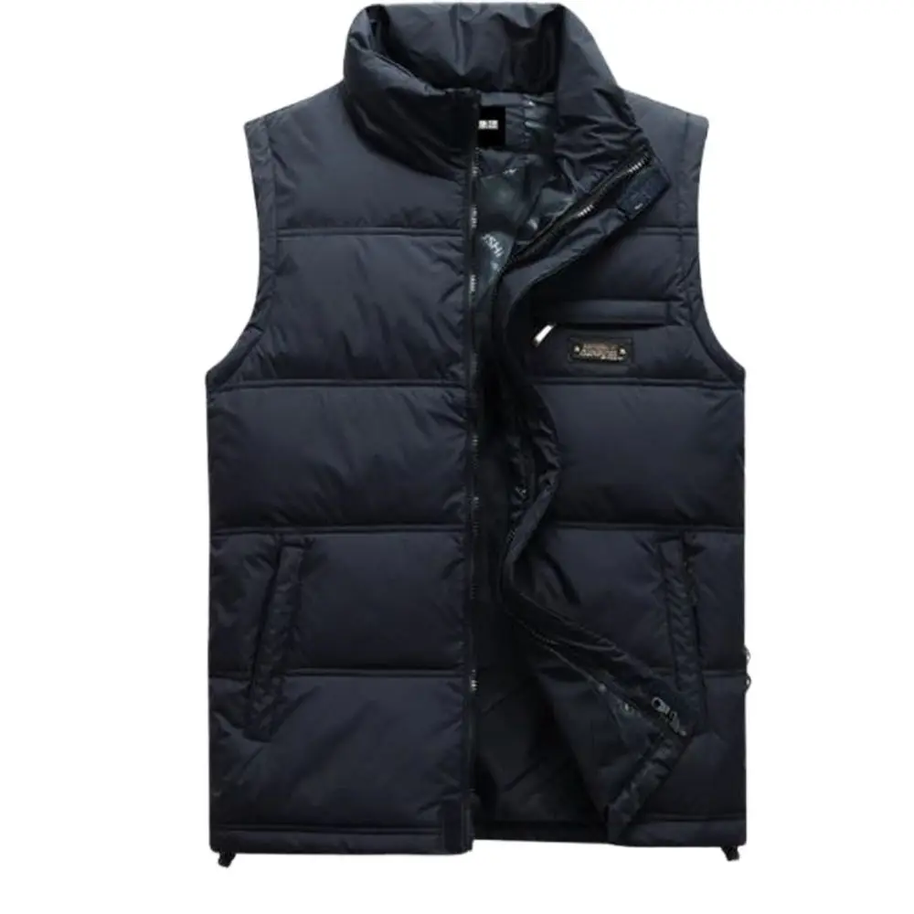 2024 Bestseller Winter Mens Cotton Vest Coats Mandarin Collar Men Warm Windbreak Casual Waistcoat Hot Sale Down jackets thick