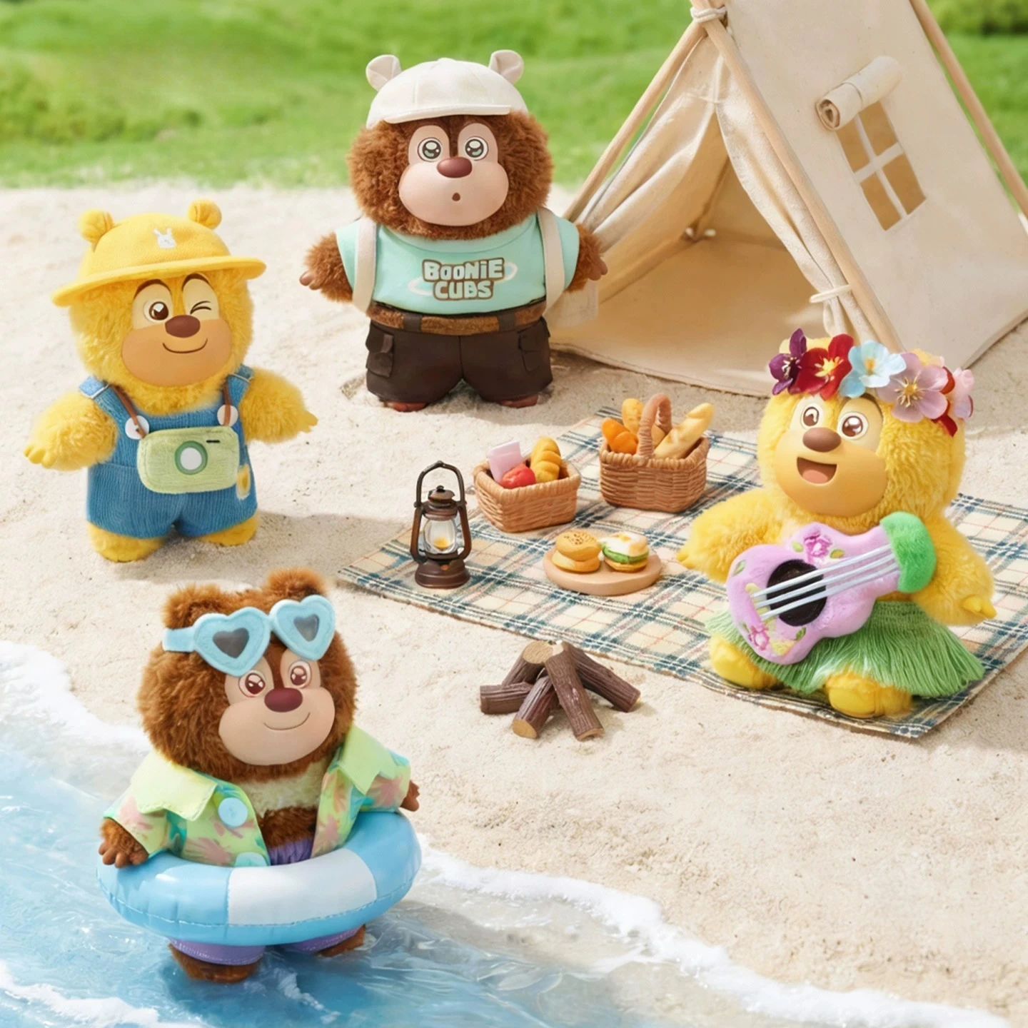 

Boonie Bears Bear Paradise Bear Enjoyment Holiday Series Plush Pendant Blind Box Bag Accessories Cartoon Gift