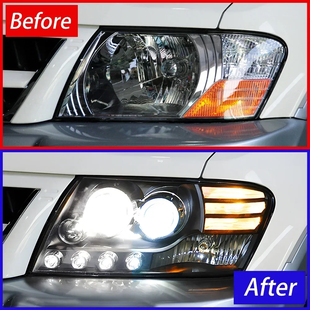 

For Mitsubishi Pajero V73 2007-2015 LED Car Headlight Assembly Upgrade High-Quality Projector Lens Accessories Front Car Light