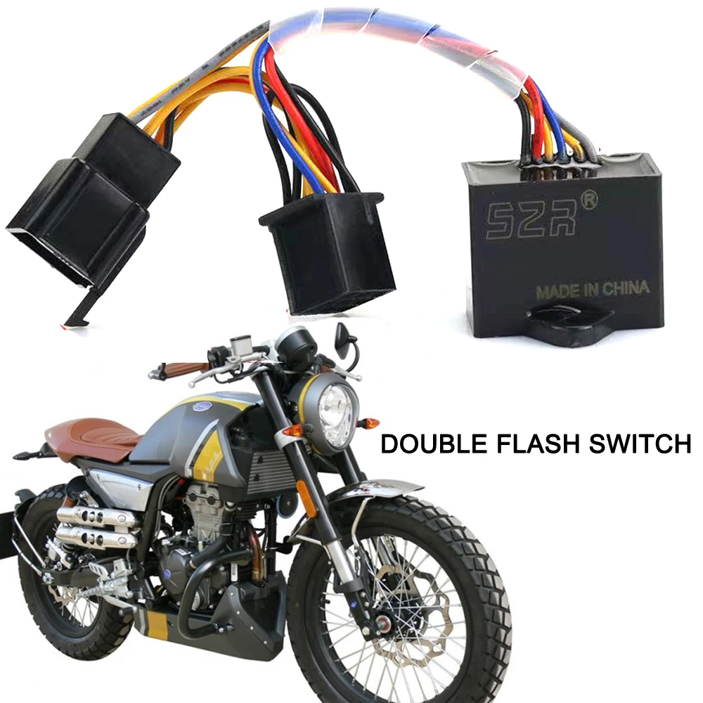 

Motorcycle Double Flash Switch Hazard Light Switch Button For FB Mondial HPS 125 300