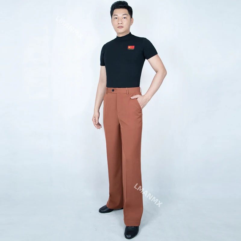 Men's ballroom dance Latin dance pants, dance pants with pockets,
