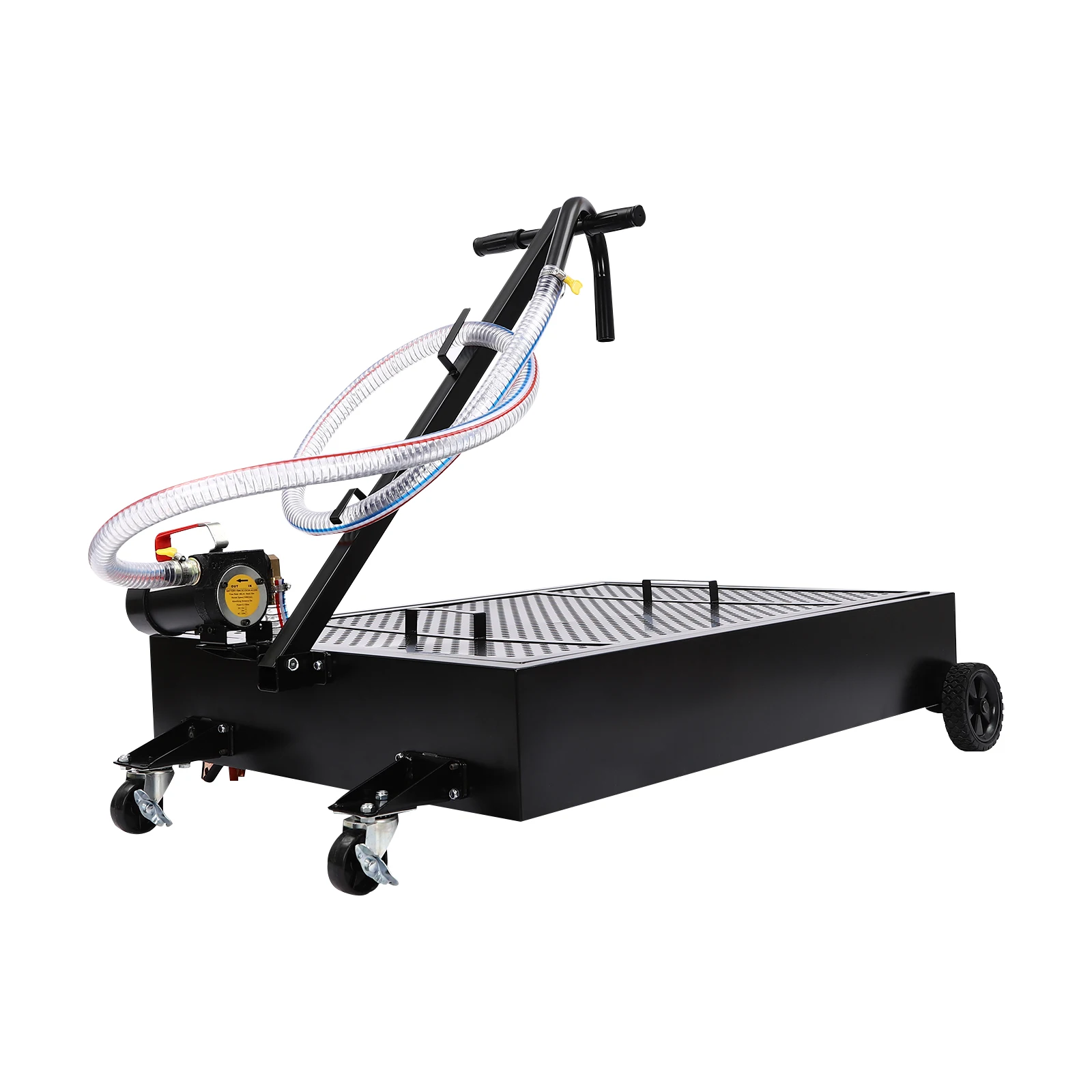 25-Gallonen-Ölablasspfanne mit niedrigem Profil und 155 W elektrischer Pumpe, 12 V, fest für den Einsatz mit Hochleistungs-LKWs, Busse, Autos, SUV