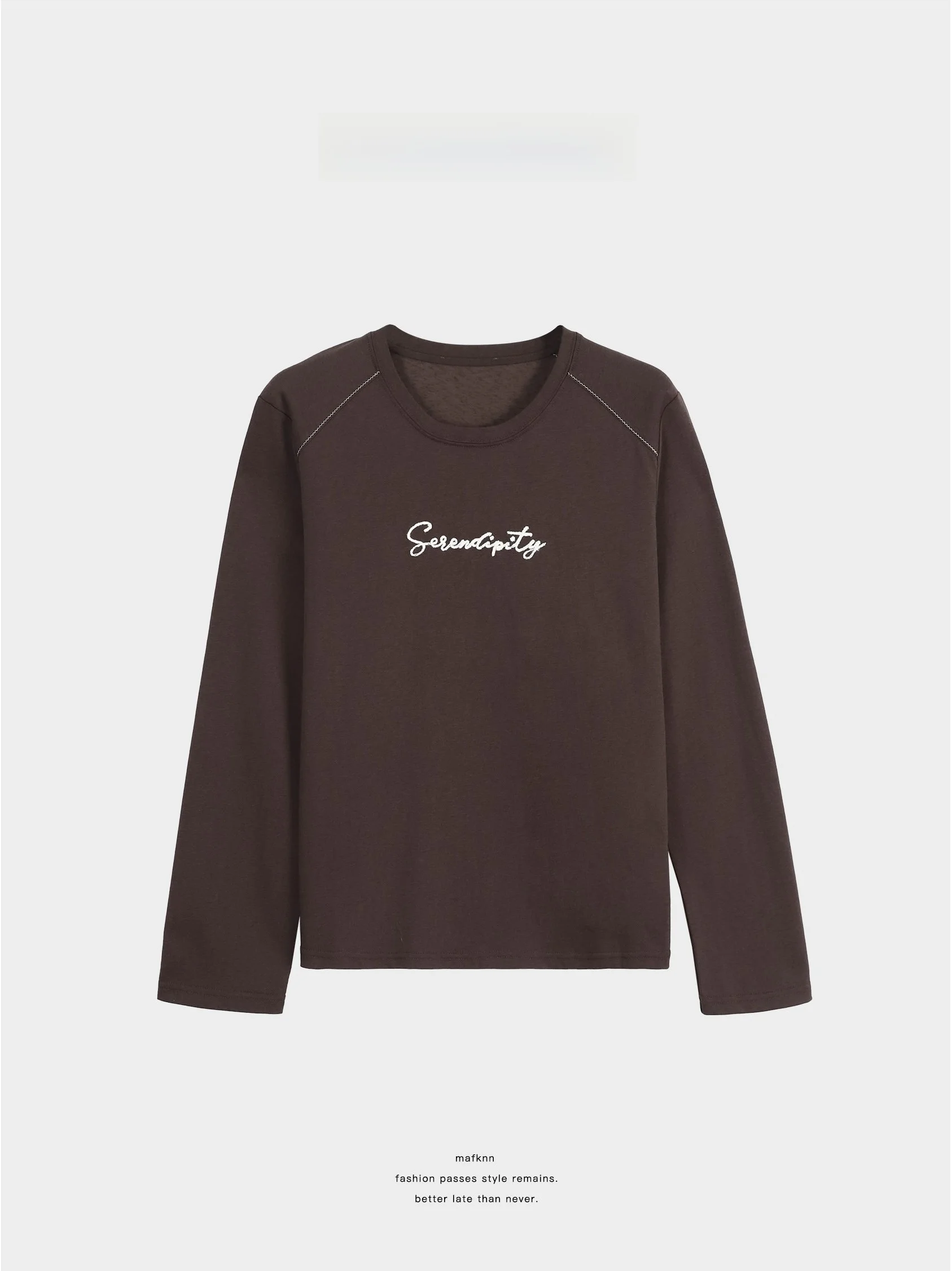 

JoJo Private Collection Lacey Cotton plus Size Women's T-irt Letter Embroidery 3D Slimming Long Sve round Ne Top