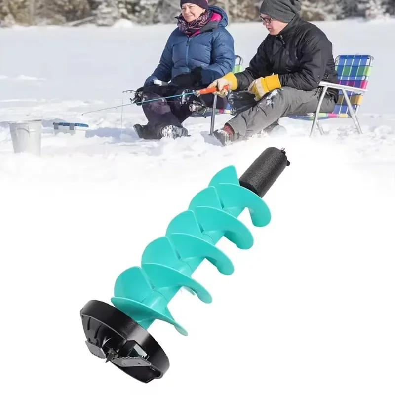 Ice Drill Auger Winter Fishing Ice Breaker Impact Resistant Auger Rotation Diameter 6in Nylon Floating Water Electric Drill Tool