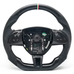 Alcantara Customized Racing Carbon Fiber Steering Wheel For Jaguar XF XK 2008 2009 2010 2011 2012 2013 2014 2015