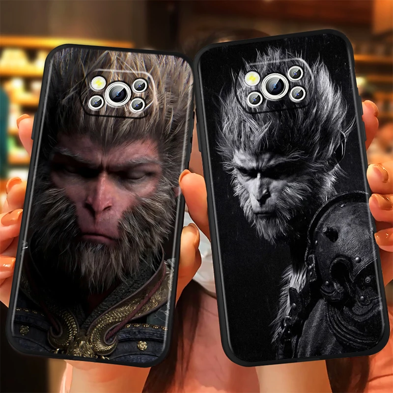 Black Myth Wukong Game Art For Xiaomi Mi Poco F5 F4 F3 X6 X5 X4 X3 M6 M5 M5S M4 M3 C65 Pro GT NFC 5G Black Back Phone Case