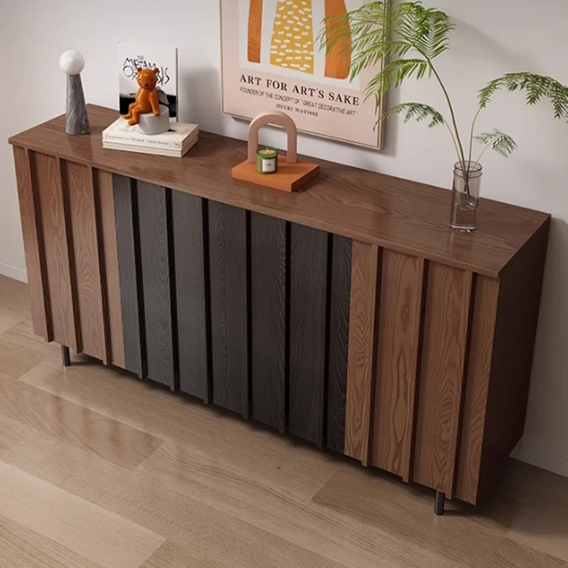 

Living room integrated storage cabinet against the wall large capacity Chinese retro side cabinet household entrance cabinet