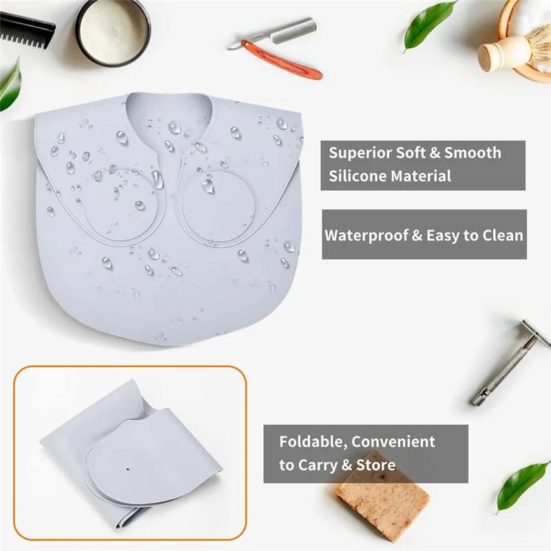 B43C Waterproof Hair Cutting Collar 1PC Silicone Cape With Stripe For Salon Hairdressers Hair Cutting Pad