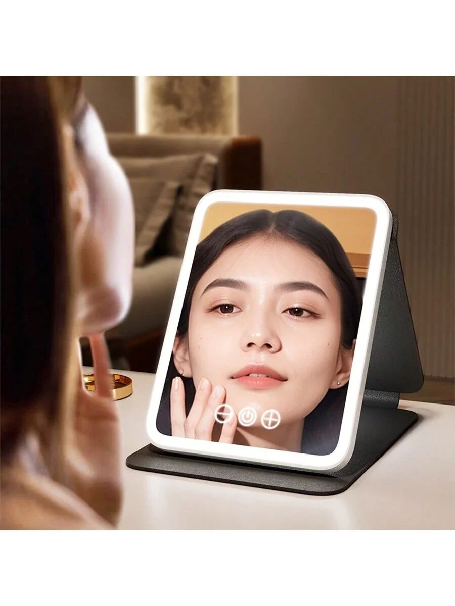 Makeup Mirror With Three Types Of LED Lighting, Five Brightness Levels