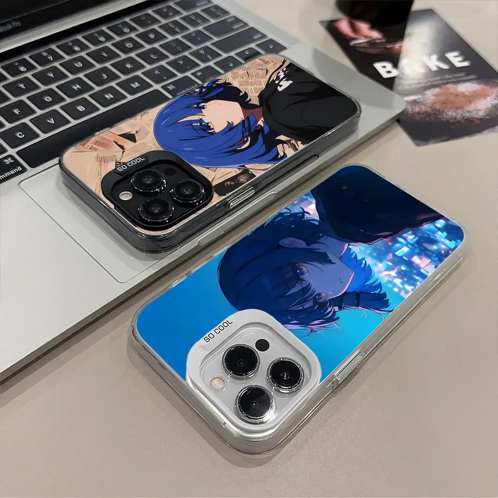 

Чехол для телефона Bocchi Rock Ryo Yamada для iPhone 17 16 15 14 13 12 11 X XR XS 8 7 Air Pro Max Plus, полупрозрачный, цветной, люксовый