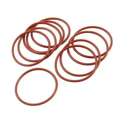 10 Pcs Flexible Silicone O Ring Seal Gaskets 34mm x 38mm x 2mm