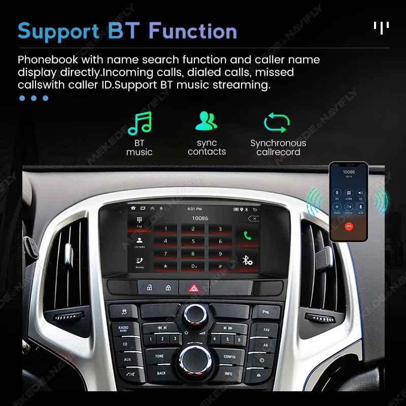 MEKEDE 7 pollici Wireless CarPlay autoradio per Buick Excelle GT XT Opel Astra J 2011-2014 lettore multimediale navigazione GPS Stereo