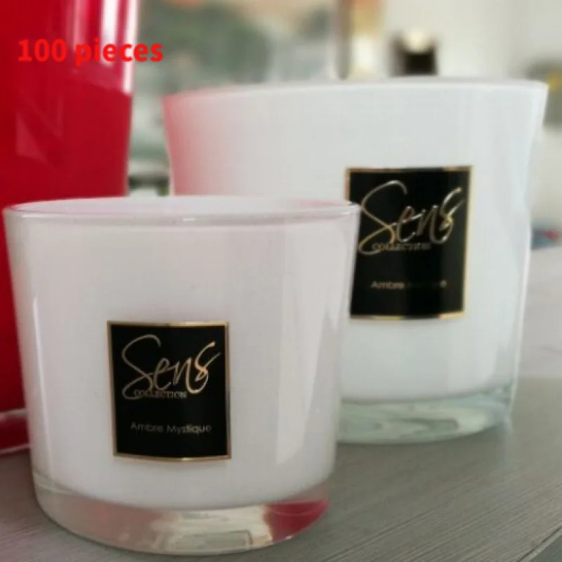 

10 0.Zhang.Custom.Hot selling luxury custom metal embossed logo shiny aluminum scented candle glass jar stickers