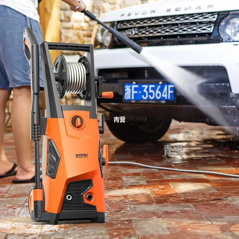 Car Washing Machine High Pressure Water Gun 220v High Power Household Portable Powerful Floor Washing Machine Water Pump Grab