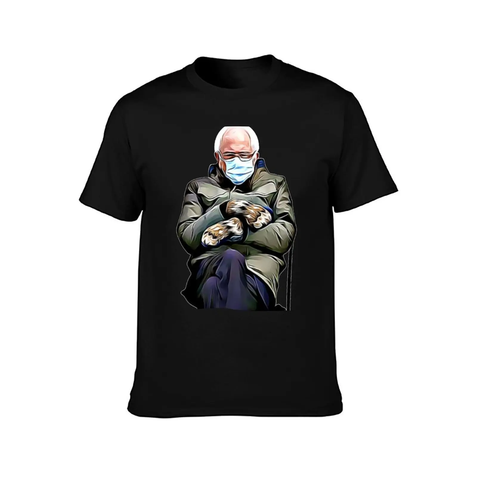 Bernie Sanders Mittens T-Shirt Casual Streetwear Short Sleeve Tee T-Shirt