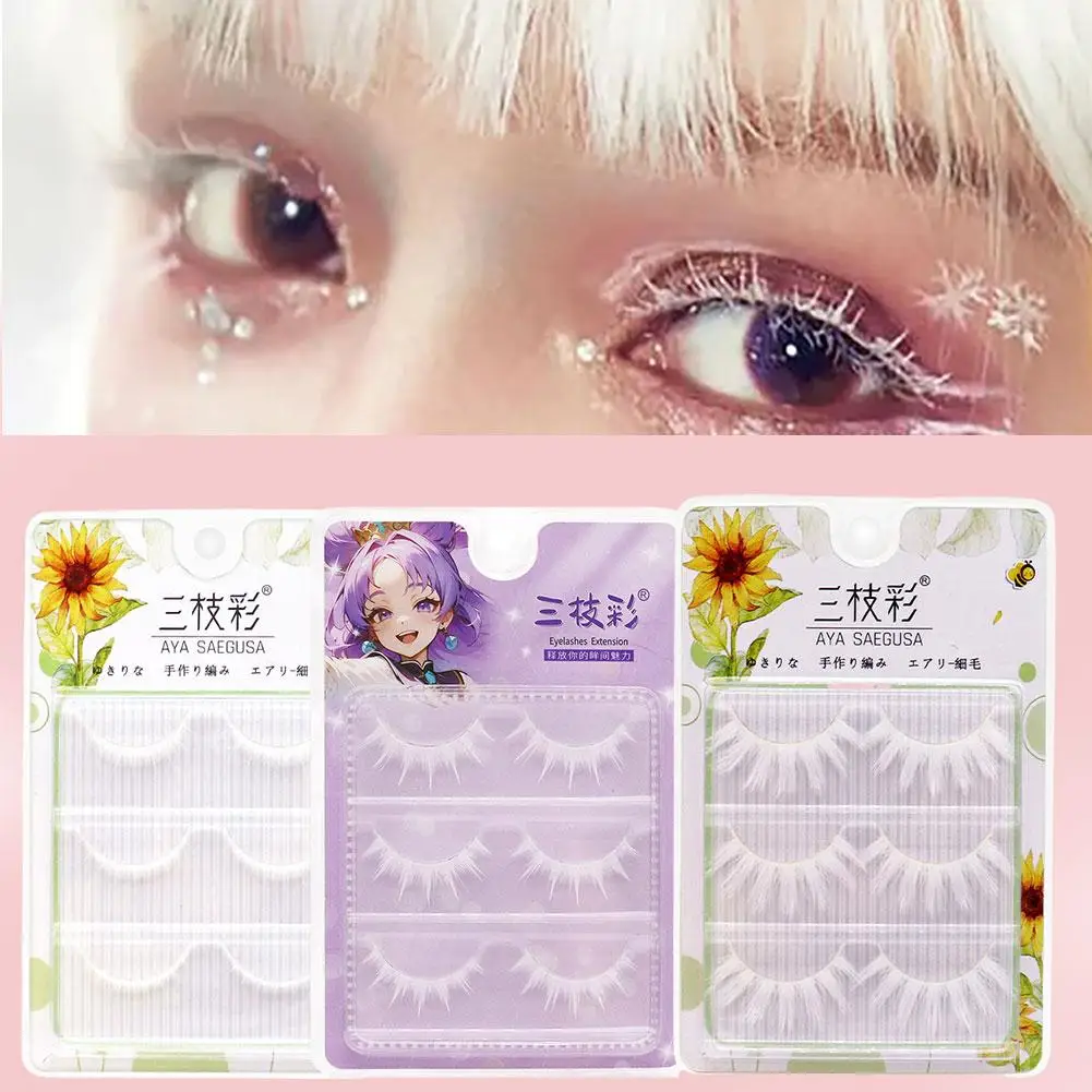 White False Eyelashes Cosplay Anime characters Makeup imitation One-Piece Eyelashes extension Eyelash Makeup tool