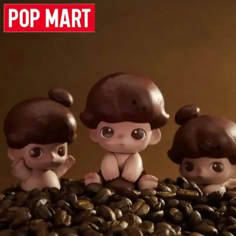 POP MART Dimoo Little Coffee Bean Version Blind Box Toys Guess Bag Dolls Surprise Mystery Box Anime Figure Decoration Collection