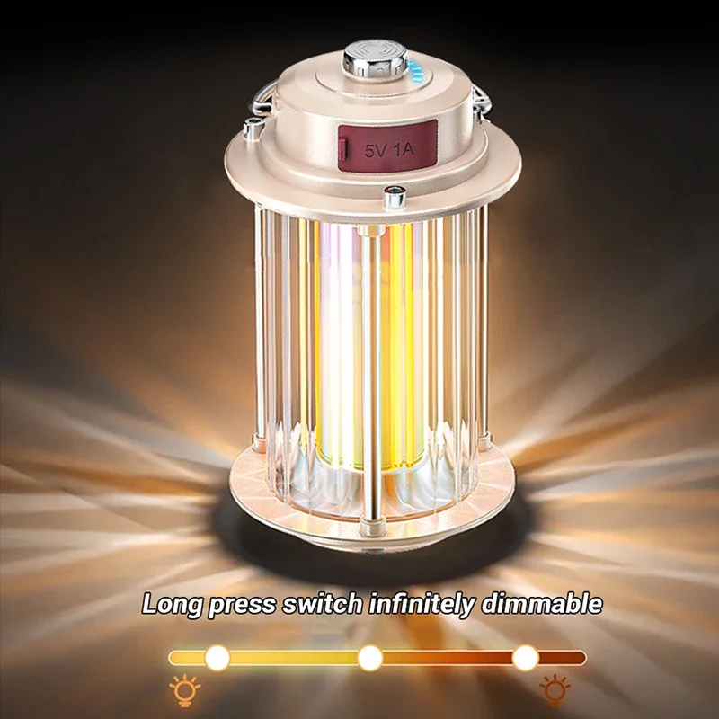 Tragbare multifunktion ale Outdoor-Camping leuchte USB-Aufladung unbegrenzte Dimm atmosphäre Strom versorgung Bildschirm Zelt Licht