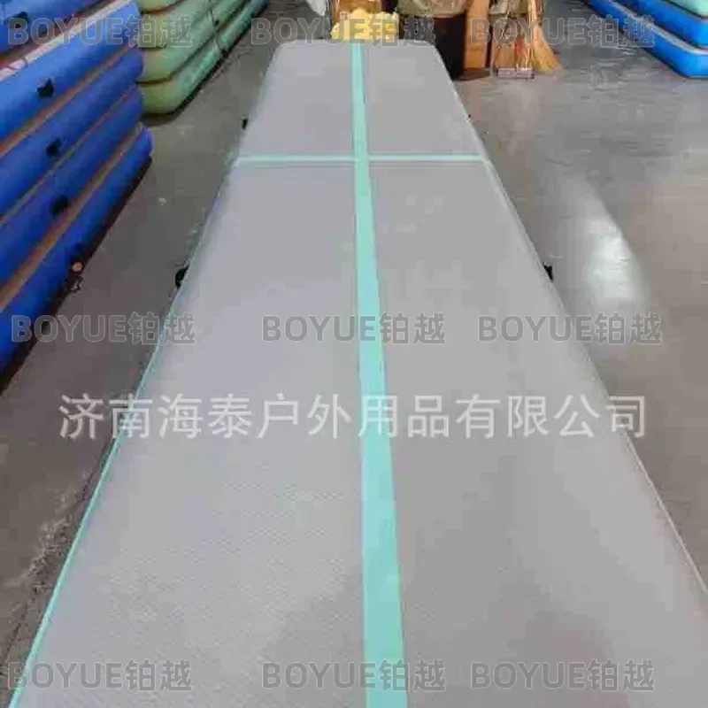 Foldable Inflatable Gymnastics Mat Brushed Air Cushion for Taekwondo Yoga Training Portable Exercise Pad Thick Safety Landing
